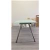 Image 4 : GLASS TOP/CHROME ADJUSTABLE HEIGHT DESK TABLE APPROX 63"L X 31.5"D