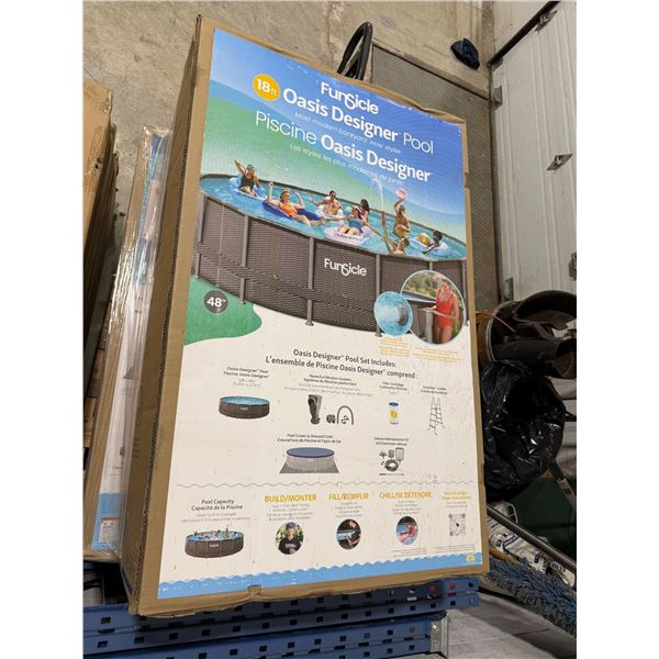 PISCINE FUNSICLE 18' OASIS DESIGNER 18'X48" 6660 GAL #P9Q01848B