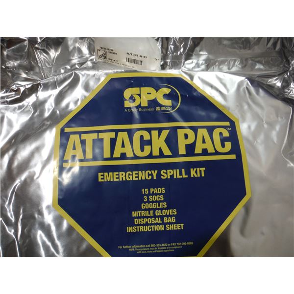 LOT DE 2 TROUSSES ANTIDÉVERSEMENT D'URGENCE SPC ATTACK PAC (HUILE SEULEMENT)