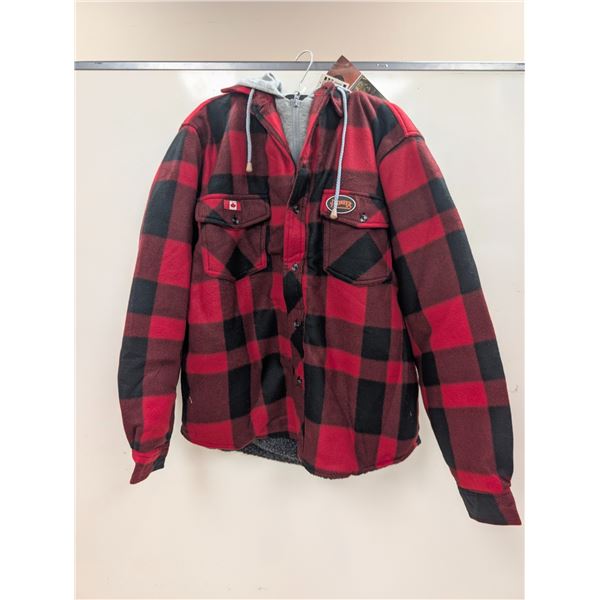 CHANDAIL À CAPUCHON PIONEER (CARREAUTÉ ROUGE/NOIR) #415RB TAILLE:PETIT