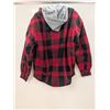 Image 2 : CHANDAIL À CAPUCHON PIONEER (CARREAUTÉ ROUGE/NOIR) #415RB TAILLE:PETIT