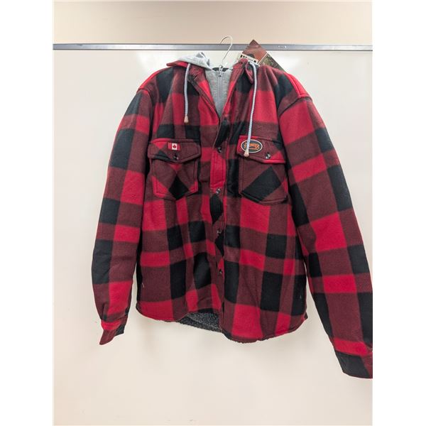 CHANDAIL À CAPUCHON PIONEER (CARREAUTÉ ROUGE/NOIR) #415RB TAILLE:PETIT