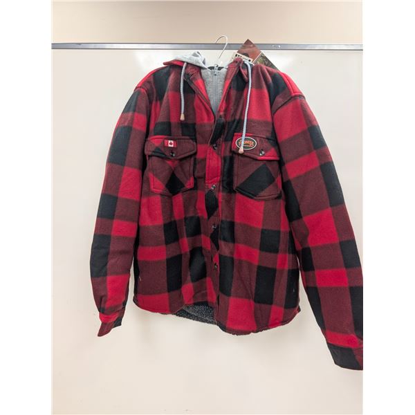 CHANDAIL À CAPUCHON PIONEER (CARREAUTÉ ROUGE/NOIR) #415RB TAILLE:PETIT