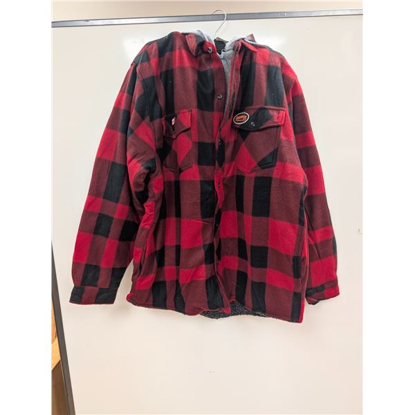 CHANDAIL À CAPUCHON PIONEER (CARREAUTÉ ROUGE/NOIR) #415RB TAILLE:XL