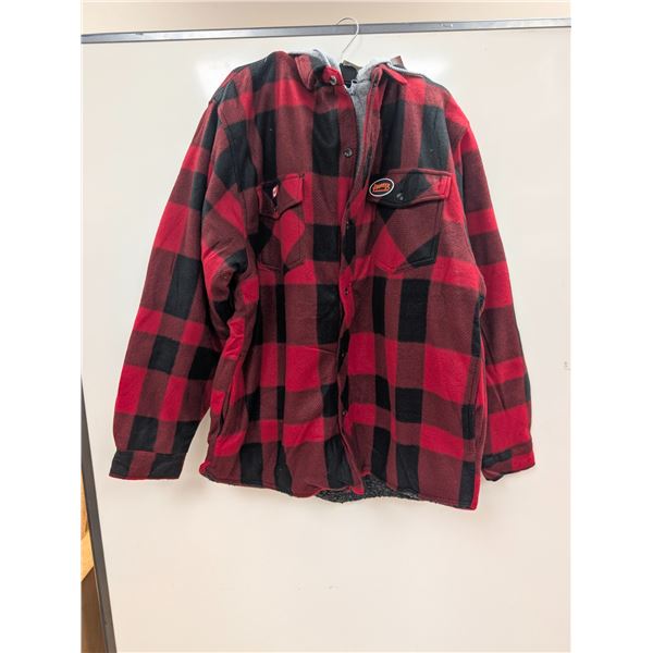 CHANDAIL À CAPUCHON PIONEER (CARREAUTÉ ROUGE/NOIR) #415RB TAILLE:XL