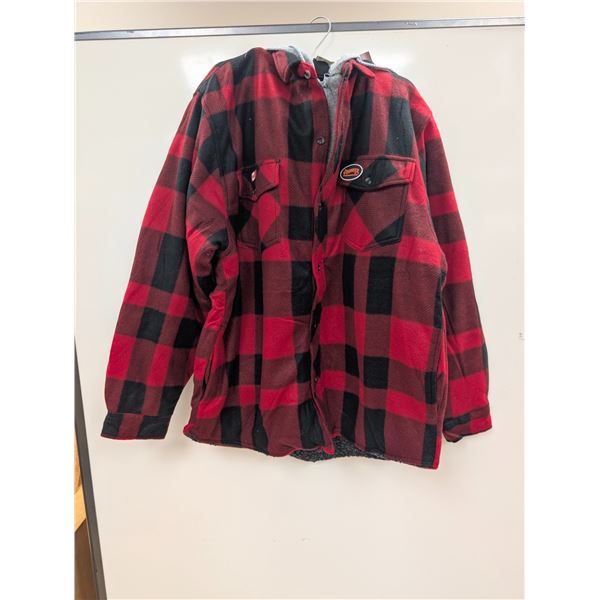 CHANDAIL À CAPUCHON PIONEER (CARREAUTÉ ROUGE/NOIR) #415RB TAILLE:XL