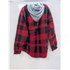 Image 2 : CHANDAIL À CAPUCHON PIONEER (CARREAUTÉ ROUGE/NOIR) #415RB TAILLE:XL