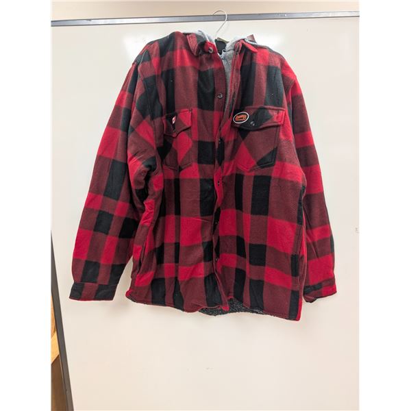 CHANDAIL À CAPUCHON PIONEER (CARREAUTÉ ROUGE/NOIR) #415RB TAILLE:XL
