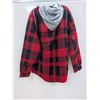 Image 2 : CHANDAIL À CAPUCHON PIONEER (CARREAUTÉ ROUGE/NOIR) #415RB TAILLE:XL