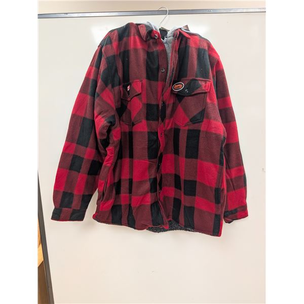CHANDAIL À CAPUCHON PIONEER (CARREAUTÉ ROUGE/NOIR) #415RB TAILLE:XL
