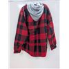 Image 2 : CHANDAIL À CAPUCHON PIONEER (CARREAUTÉ ROUGE/NOIR) #415RB TAILLE:XL