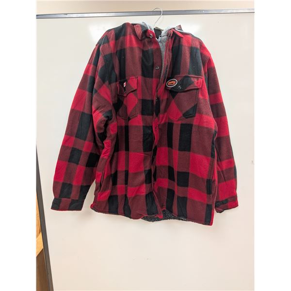CHANDAIL À CAPUCHON PIONEER (CARREAUTÉ ROUGE/NOIR) #415RB TAILLE:XL