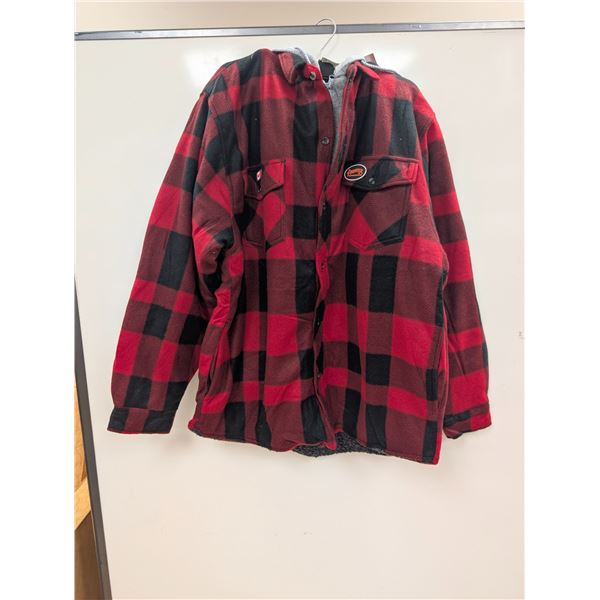 CHANDAIL À CAPUCHON PIONEER (CARREAUTÉ ROUGE/NOIR) #415RB TAILLE:XL