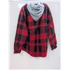 Image 2 : CHANDAIL À CAPUCHON PIONEER (CARREAUTÉ ROUGE/NOIR) #415RB TAILLE:XL