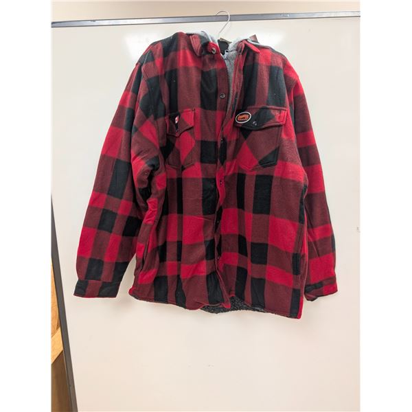 CHANDAIL À CAPUCHON PIONEER (CARREAUTÉ ROUGE/NOIR) #415RB TAILLE:XL