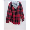 Image 2 : CHANDAIL À CAPUCHON PIONEER (CARREAUTÉ ROUGE/NOIR) #415RB TAILLE:XL