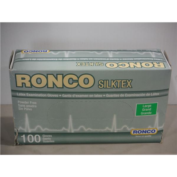 BOÎTE DE 100 GANTS D'EXAMEN SANS POUDRE RONCO SILKTEX #849 GR:GRAND EXP:2026-03-28