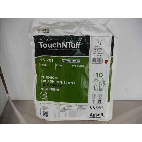 LOT DE 200 GANTS ANSELL TOUCH-N-TOUGH DERMASHEL TAILLE:7.5