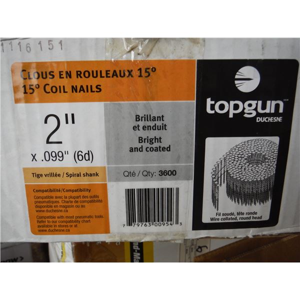 BOÎTE DE 3600 CLOUS EN ROULEAU TOPGUN 2"X.99"