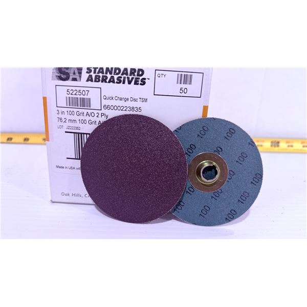 BOÎTE DE 50 DISQUES DE PONÇAGE STANDARD ABRASIVES #522507 3" GRAIN 100