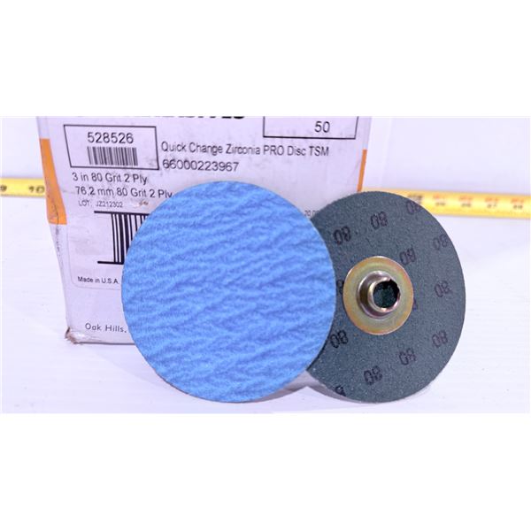 BOÎTE DE 49 DISQUES DE PONÇAGE STANDARD ABRASIVES #528526 3" GRAIN 80