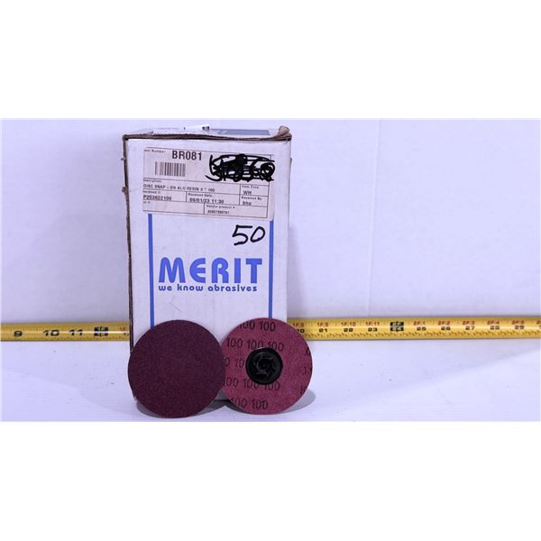 BOÎTE DE 50 DISQUES DE PONÇAGE MERIT #6995739971 SPE ZMD 3" P100