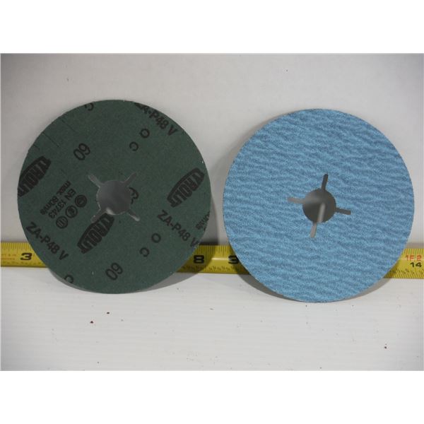 LOT DE 46 DISQUES FIBRE TYROLIT #34163906, ZIRCONIUM, 60, 5"X7/8" ALÉSAGE
