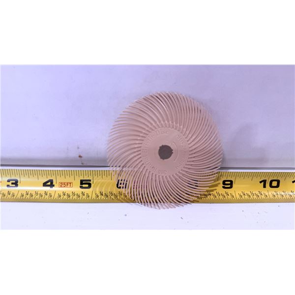 LOT DE 7 DISQUES À POILS RADIAUX SCOTCH-BRITE OXYDE D'ALUMINIUM GRAIN 6 MICRONS 3"
