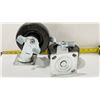Image 2 : LOT DE 2 ROUES EN NYLON ROLLX 8" PIVOTANTES ET BLOCAGE DE ROUE