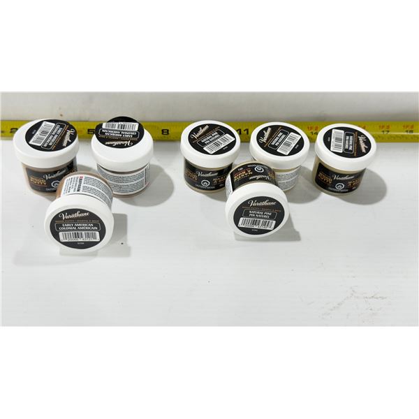 LOT DE 7 PÂTES À BOIS VARATHANE (186G) COULEURS ASSORTIES