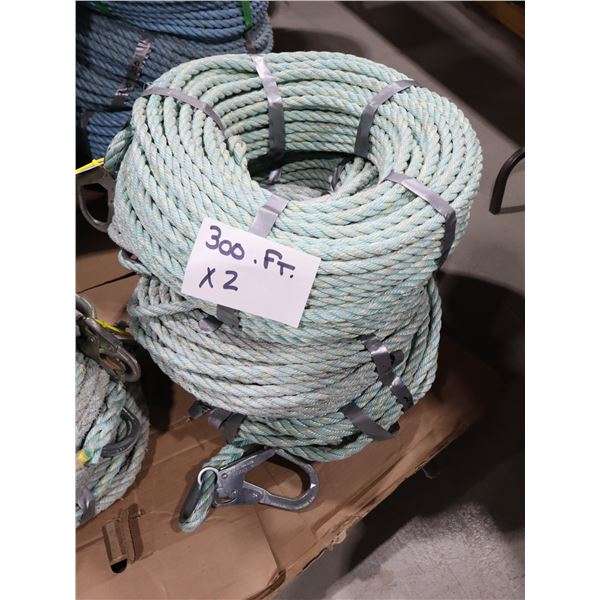 *USAGÉ* CORDE AVEC CROCHET 300' (VERT)