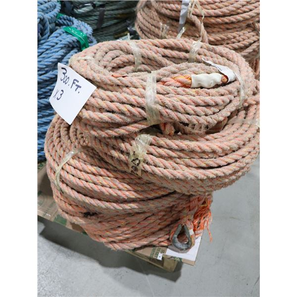 *USAGÉ* CORDE AVEC CROCHET 300' (ORANGE)