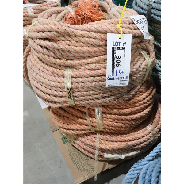 *USAGÉ* CORDE AVEC CROCHET 300' (ORANGE)