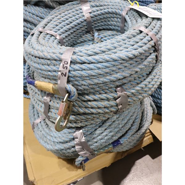 *USAGÉ* CORDE AVEC CROCHET 250' (BLEU)