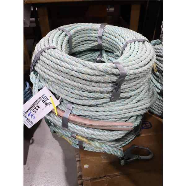 *USAGÉ* CORDE AVEC CROCHET 250' (VERT)