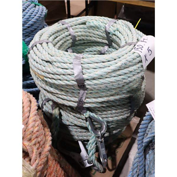 *USAGÉ* CORDE AVEC CROCHET 150' (VERT)