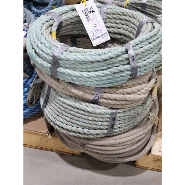 LOT DE 4 *USAGÉ* CORDE AVEC CROCHET 140~300'
