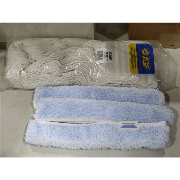 LOT DE 4 TÊTES DE VADROUILLE/RACLETTE AGF ASSORTIES