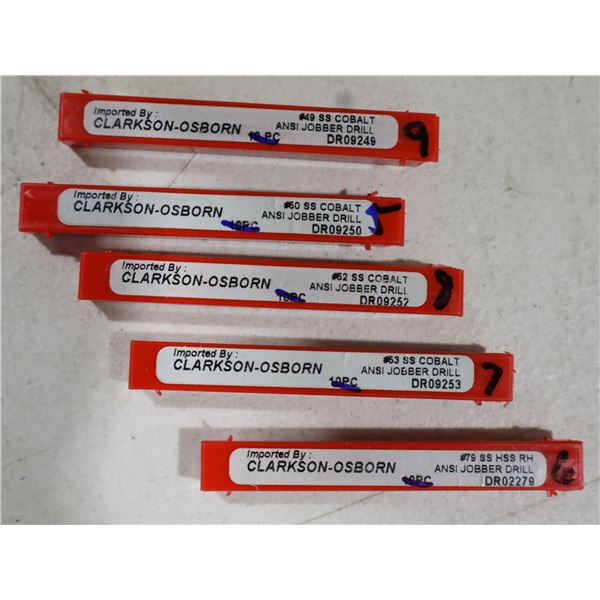 LOT DE 35 FORETS HÉLICOÏDAUX CLARKSON-OSBORNE ASSORTIS
