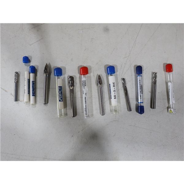 LOT DE 7 FORETS EN CARBURE ASSORTIS