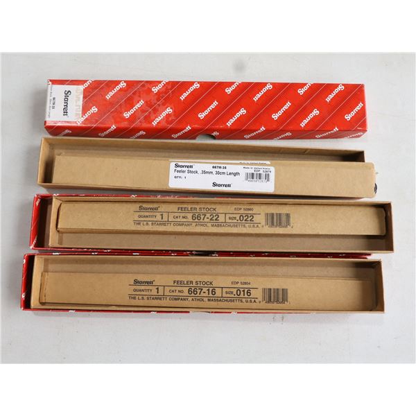 LOT DE 19 LAMELLES DE JAUGE D'ÉPAISSEUR STARRETT ASSORTIES