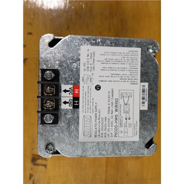 ALIMENTATION RÉGULÉE ZURN #200404002 7.6VDC CHARGE MAX 2A