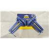 Image 2 : LOT DE 4 SERRE-JOINTS D'ANGLE LÉGERS IRWIN 3"