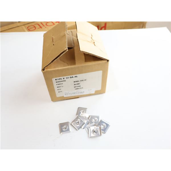 BOÎTE DE 1000 RONDELLES D'ANCRAGE DE LAÇAGE (K125X12GA) ALUMINIUM