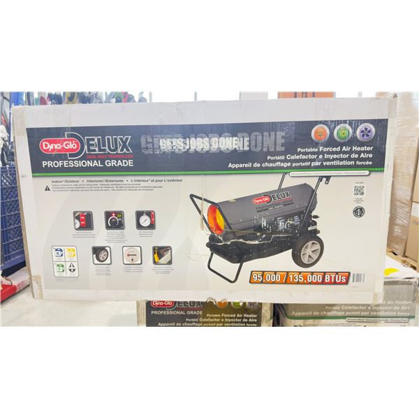 FOURNAISE PORTATIVE À AIR PULSÉ DYNA-GLO DE LUXE 95K/135K BTU