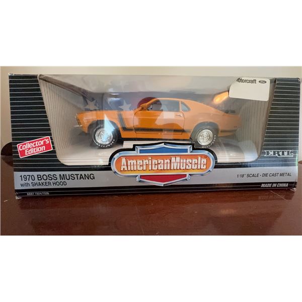 ERTL 1:18 Die Cast 1970 Ford Boss 302 Mustang Collector's Edition