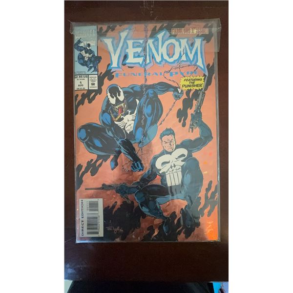 Venom Funeral Pyre #3 Marvel Comic Featuring Punisher 1993