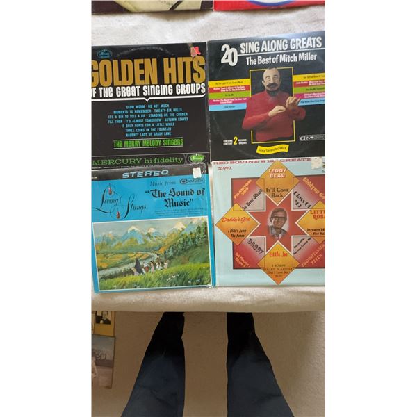 4 Vintage Vinyl Records Singing Groups and Soundtrack