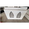 Image 2 : White Funeral Urn with Decorative Rope and Window Insets