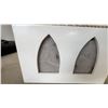 Image 5 : White Funeral Urn with Decorative Rope and Window Insets